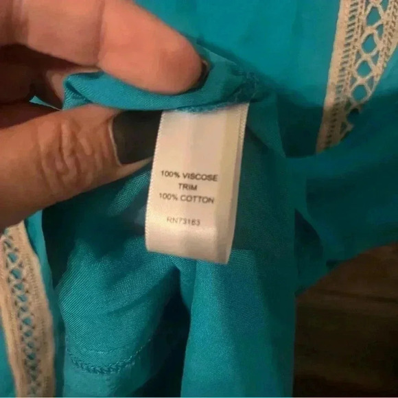 Cupio Turquoise Light weight Blouse - Picture 3 of 9